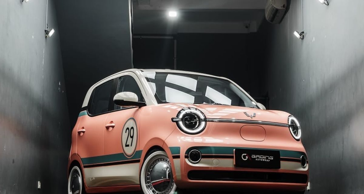 Modifikasi Wuling Aira EV Bergaya Retro, Tampil Unik dengan Warna Two Tone